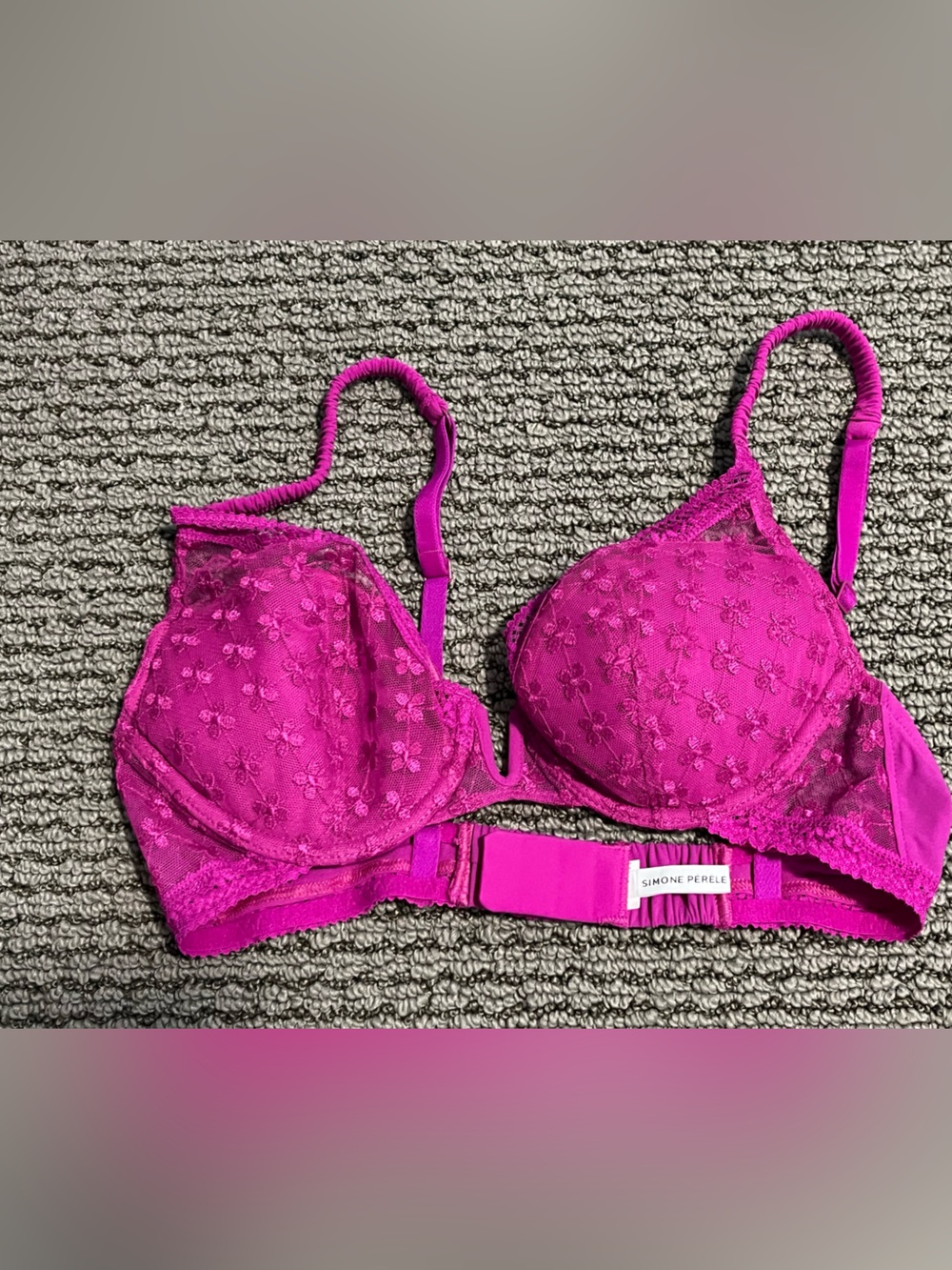 Simone Perele Lace Underwire Bra - Bright Pink